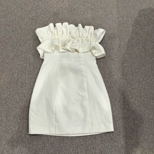 Cassandra Strapless Ruffle Bodycon Mini Dress